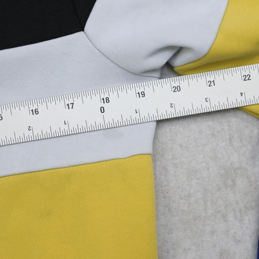 Polo Ralph Lauren Hoodie Mens XS Regular Black White Yellow Blue Colorblock Pony